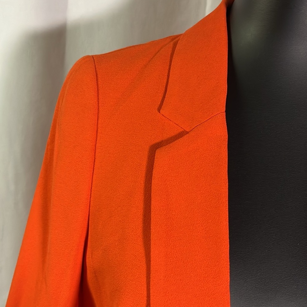 NWT Anthropologie See U Soon Orange-Red Open Front Cropped Blazer - Picture 7 of 16